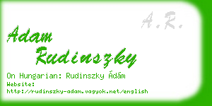 adam rudinszky business card