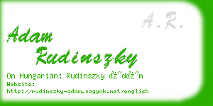 adam rudinszky business card
